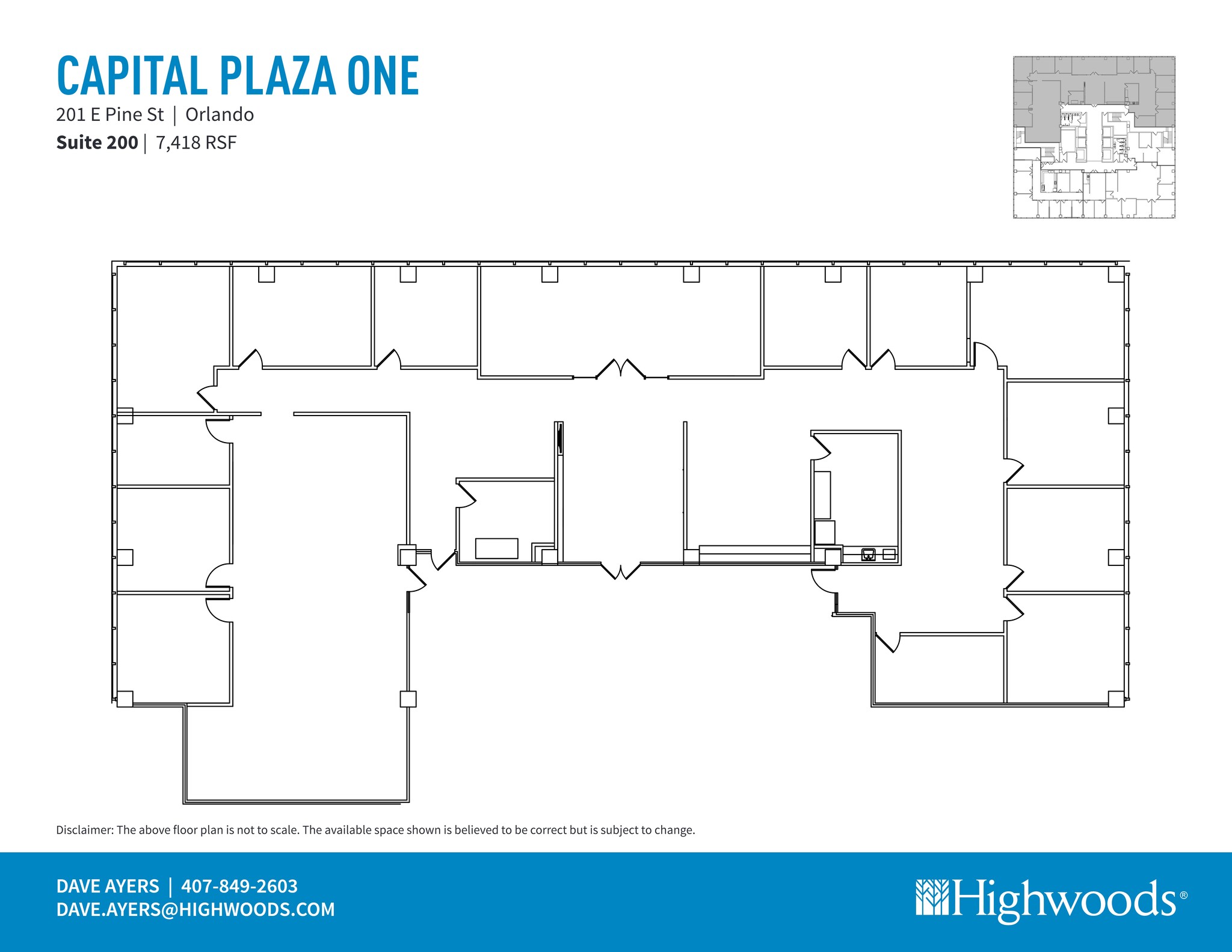 201 E Pine St, Orlando, FL à louer Plan de site– Image 1 sur 1