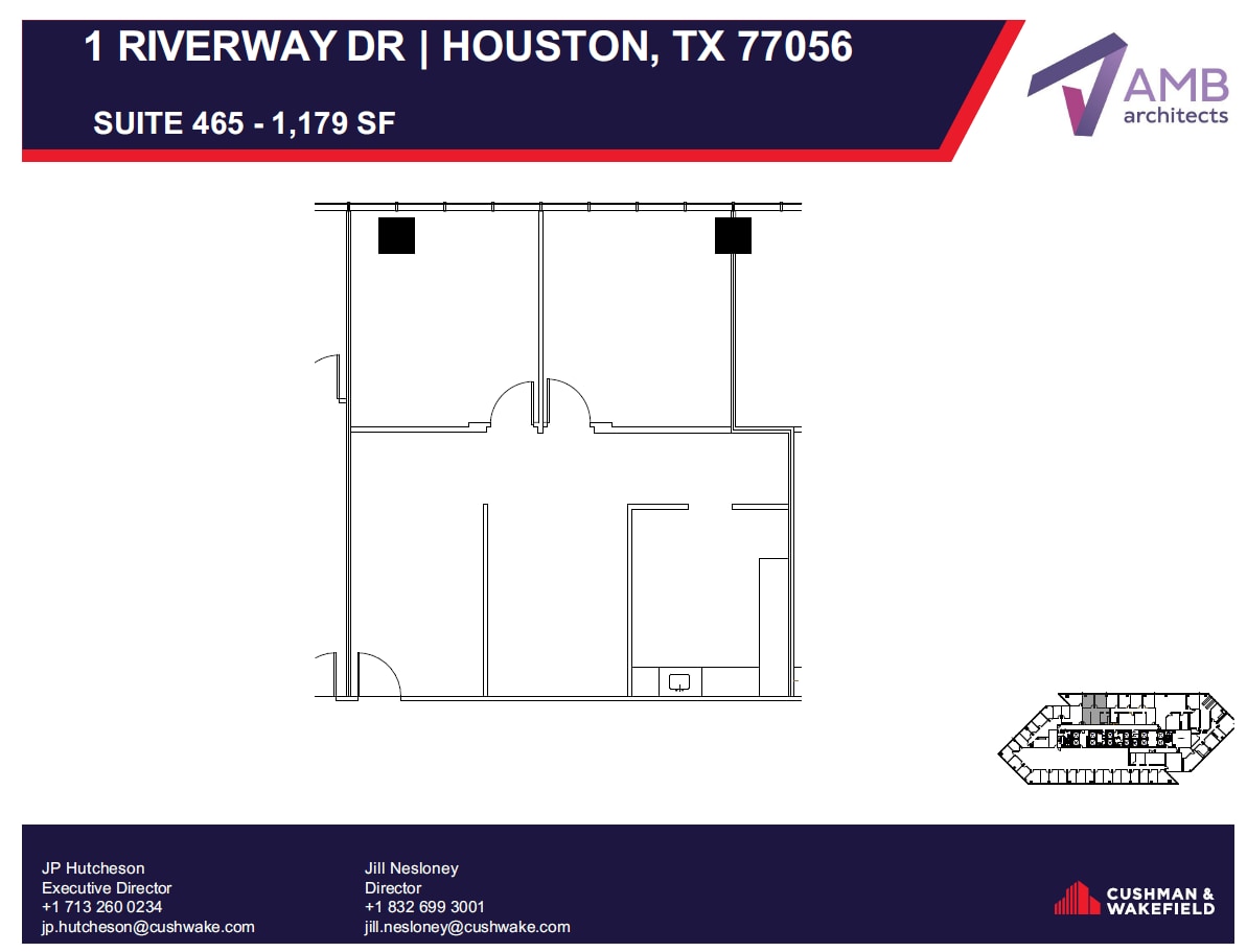1 Riverway, Houston, TX à louer Plan d’étage– Image 1 sur 1