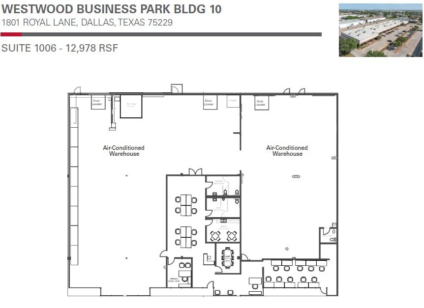 1801 Royal Ln, Farmers Branch, TX à louer Plan d’étage– Image 1 sur 1