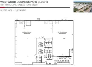 1801 Royal Ln, Farmers Branch, TX à louer Plan d’étage– Image 1 sur 1