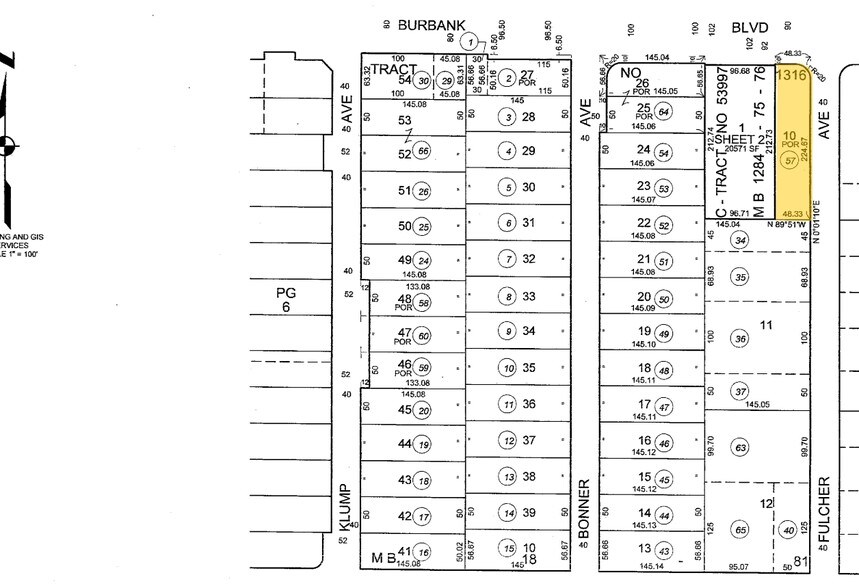 11120 Burbank Blvd, North Hollywood, CA à louer - Plan cadastral – Image 2 sur 7