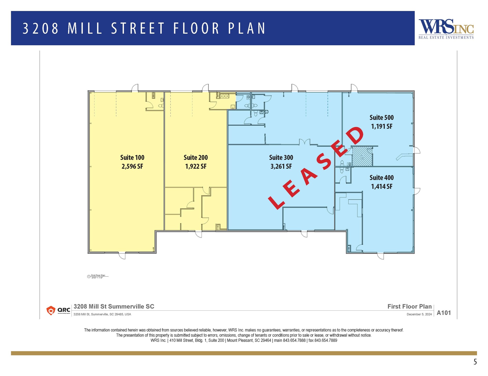 3208 Mill St, Summerville, SC à louer Plan d’étage– Image 1 sur 1