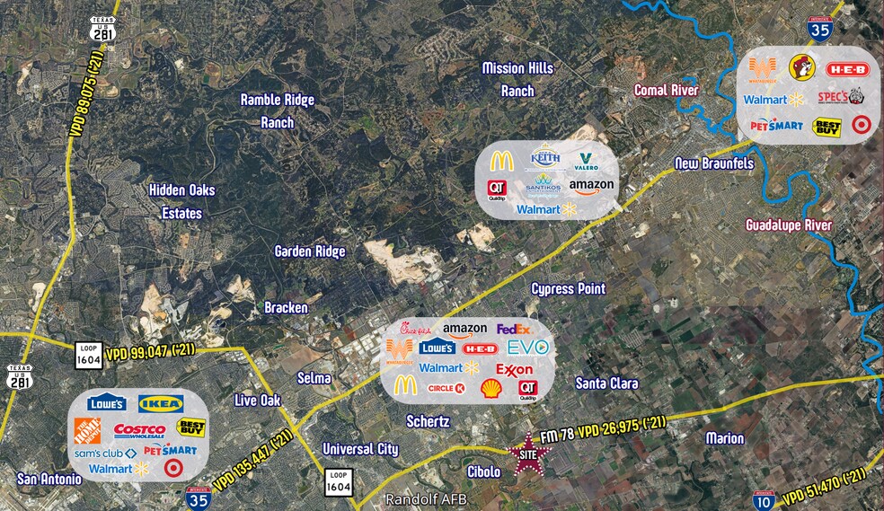 240 E FM 78, Cibolo, TX à vendre - Aérien – Image 2 sur 3