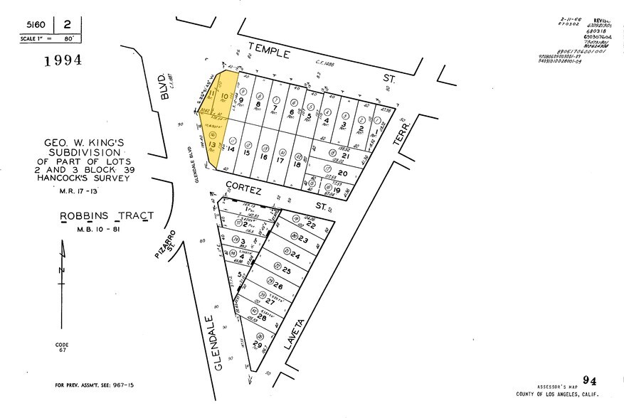 410 Glendale Blvd, Los Angeles, CA à vendre - Plan cadastral – Image 2 sur 2