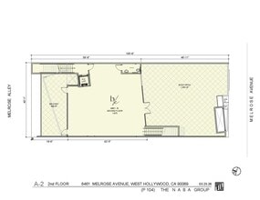 8461 Melrose Ave, West Hollywood, CA à louer Plan d’étage– Image 1 sur 1