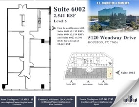 5120 Woodway Dr, Houston, TX à louer Plan d’étage– Image 1 sur 2