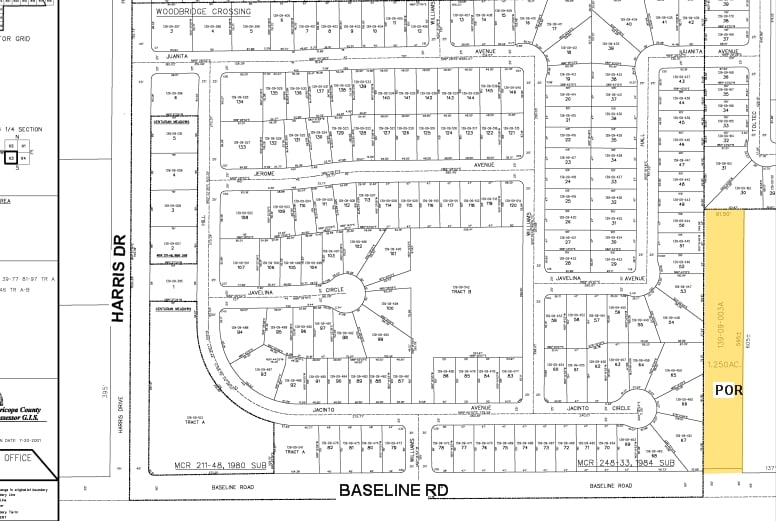1818 E Baseline Rd, Mesa, AZ à vendre - Plan cadastral – Image 2 sur 2