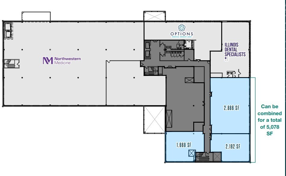 850-870 N Milwaukee Ave, Vernon Hills, IL à louer Plan d’étage– Image 1 sur 1