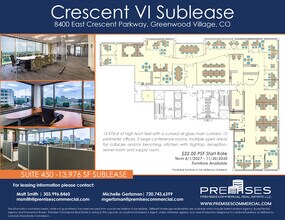 8400 E crescent Pky, Greenwood Village, CO à louer Plan d’étage– Image 1 sur 10