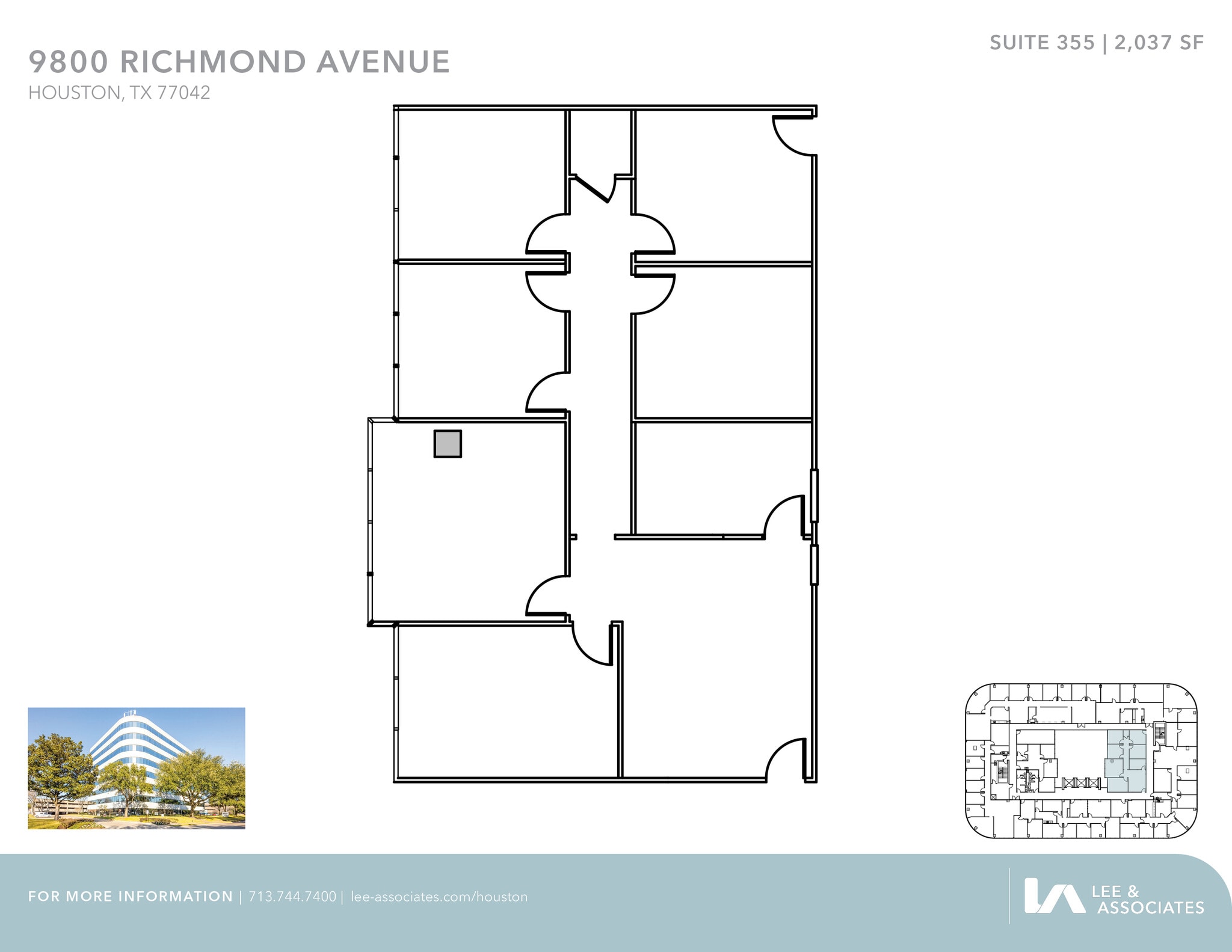 9800 Richmond Ave, Houston, TX à louer Plan d’étage– Image 1 sur 1