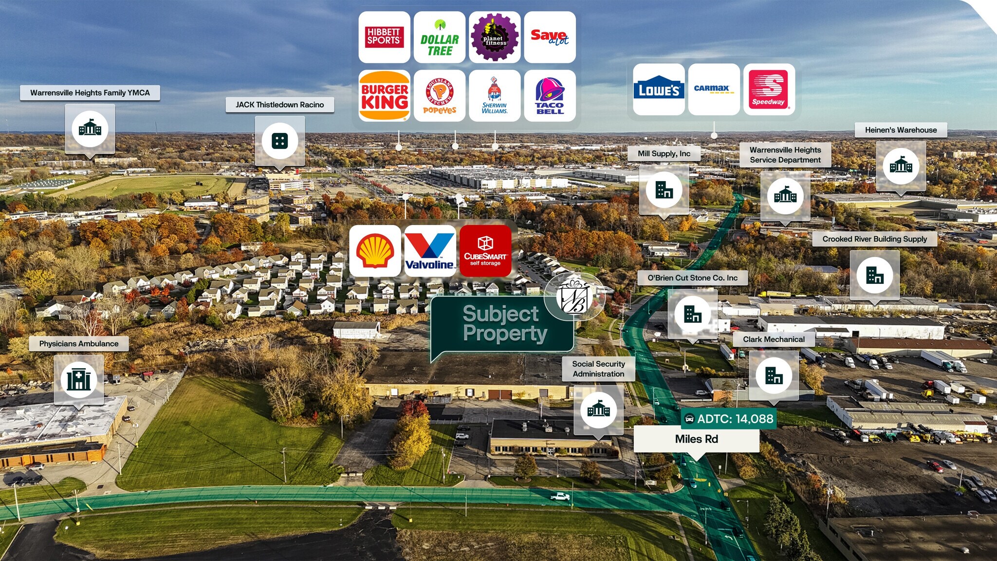 18807 Miles Rd, Warrensville Heights, OH à vendre Aérien– Image 1 sur 3