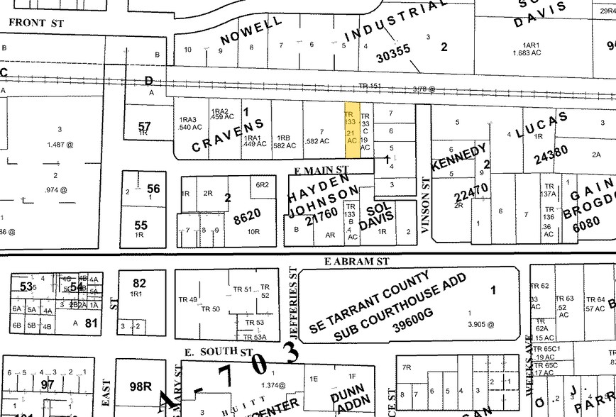 609 E Main St, Arlington, TX à louer - Plan cadastral – Image 2 sur 4