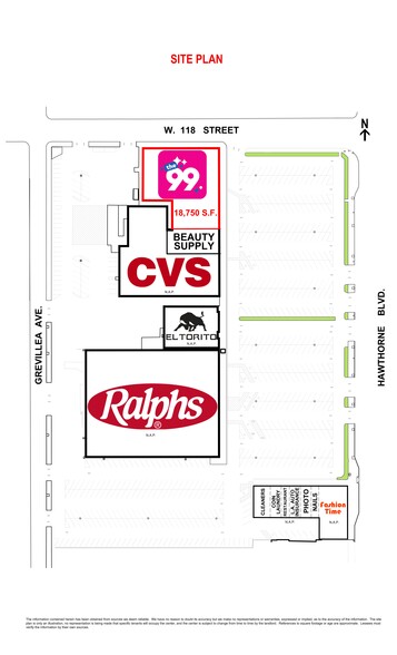 11825-11873 Hawthorne Blvd, Hawthorne, CA à louer - Plan de site – Image 2 sur 2