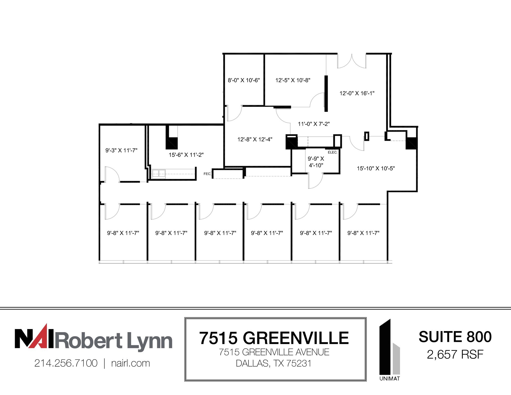7515 Greenville Ave, Dallas, TX à louer Plan d’étage– Image 1 sur 1