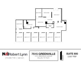 7515 Greenville Ave, Dallas, TX à louer Plan d’étage– Image 1 sur 1