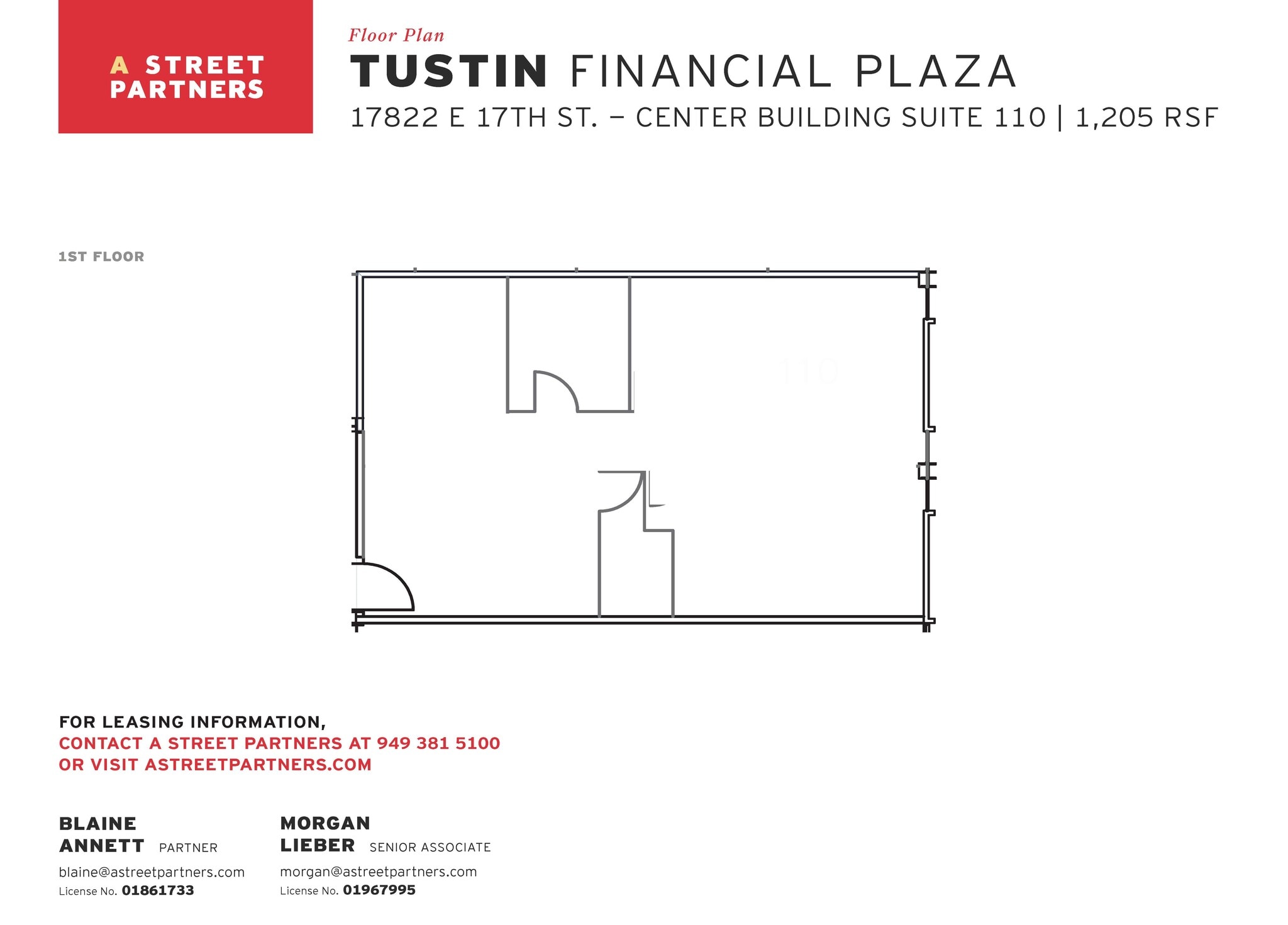 17852 E 17th St, Tustin, CA à louer Plan d’étage– Image 1 sur 1