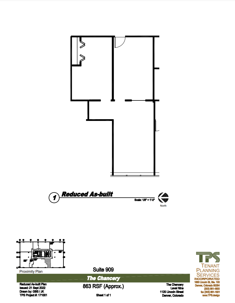 1120 Lincoln St, Denver, CO à louer Plan d’étage– Image 1 sur 1