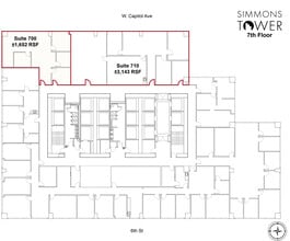 425 W Capitol Ave, Little Rock, AR à louer Plan d’étage– Image 1 sur 4