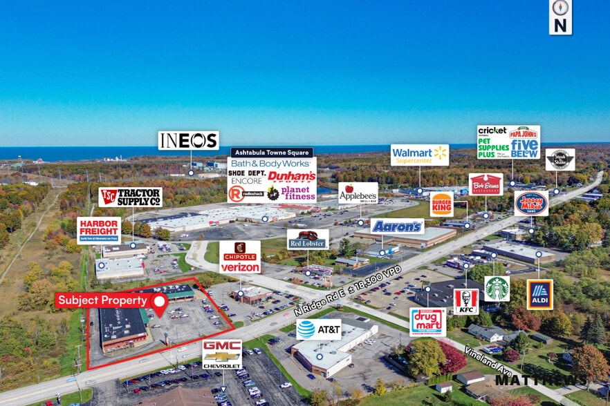 2825-2893 N Ridge Rd, Ashtabula, OH à vendre - Photo de l’immeuble – Image 3 sur 3