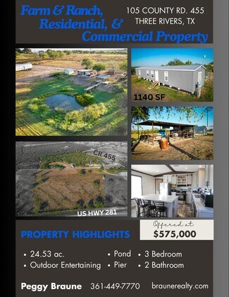 Plus de détails pour 105 County Road 455, Three Rivers, TX - Terrain à vendre
