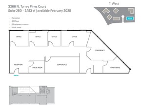 3333 N Torrey Pines Ct, La Jolla, CA à louer Plan d’étage– Image 1 sur 1