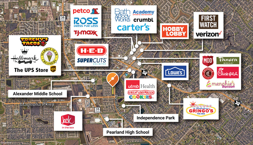 Pearland Parkway Pky, Pearland, TX à vendre - Aérien – Image 2 sur 2