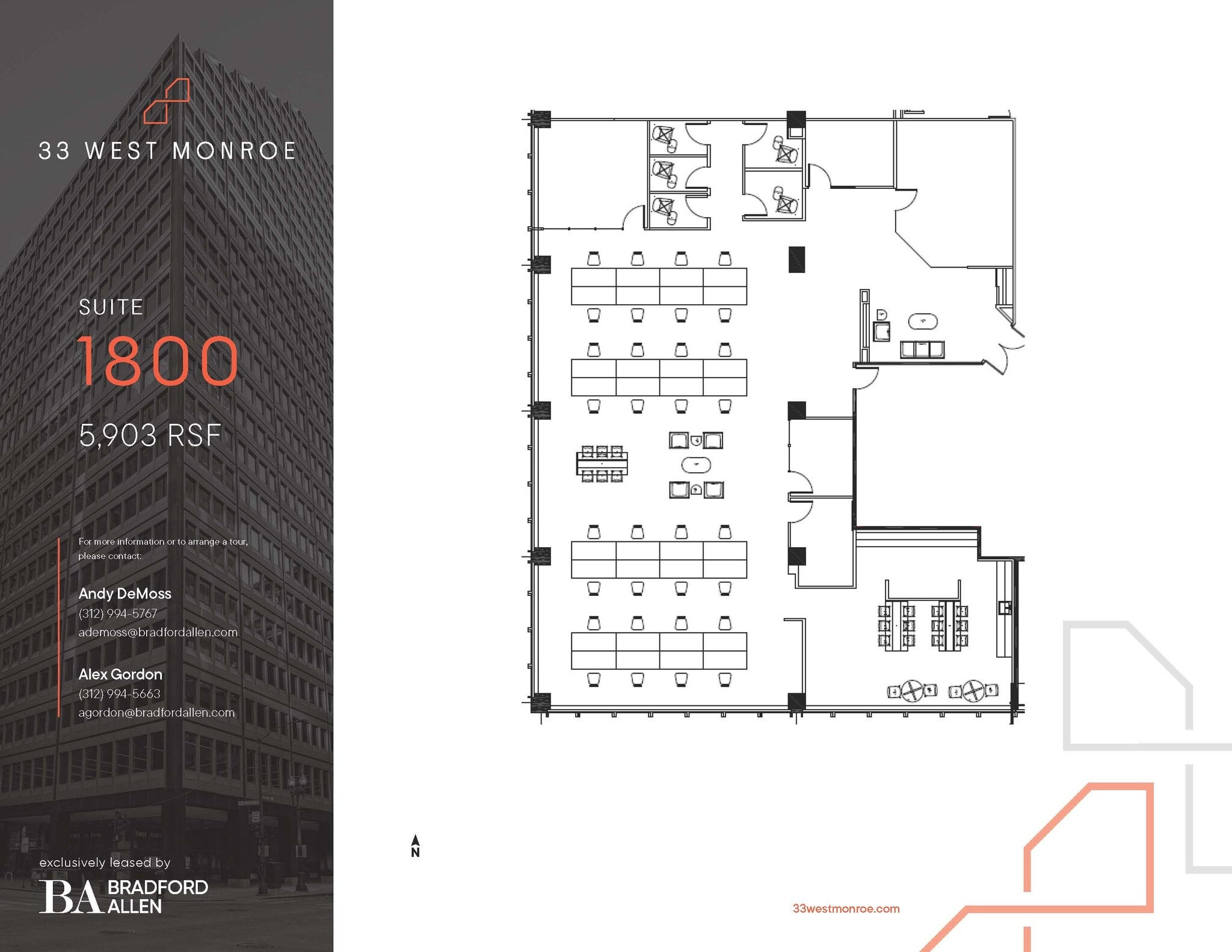 33 W Monroe St, Chicago, IL à louer Plan d’étage– Image 1 sur 5