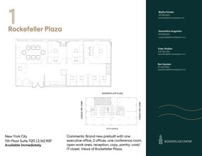 1 Rockefeller Plaza, New York, NY à louer Plan d’étage– Image 1 sur 9