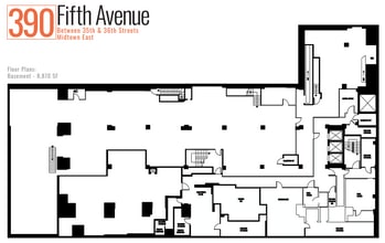 390 5th Ave, New York, NY à louer Plan d’étage– Image 2 sur 2