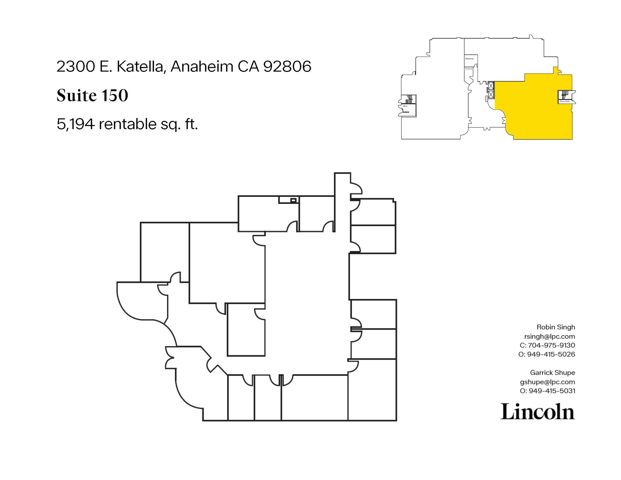 2300 E Katella Ave, Anaheim, CA à louer Plan d’étage– Image 1 sur 12