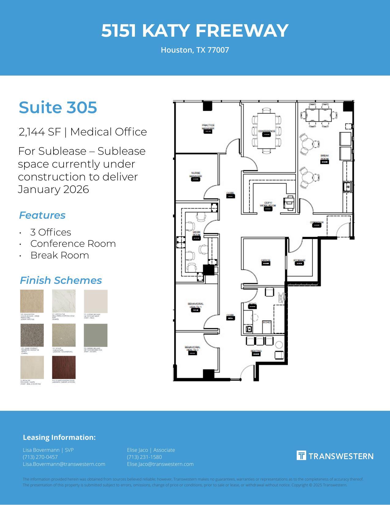 5151 Katy Fwy, Houston, TX à louer Plan d’étage– Image 1 sur 1