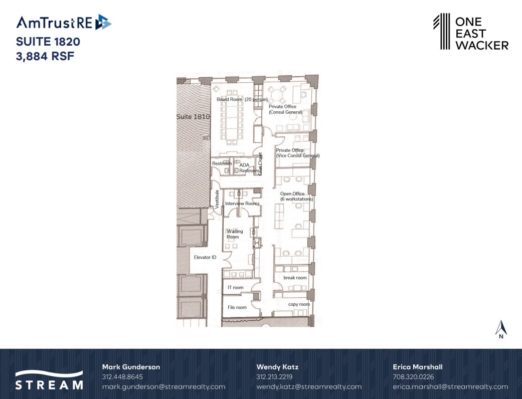 1 E Wacker Dr, Chicago, IL à louer Plan d’étage– Image 1 sur 1