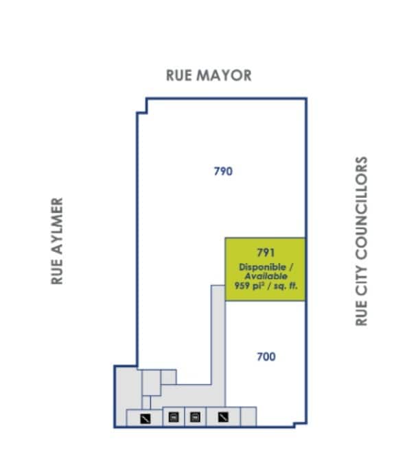 1450-1480 Rue City Councillors, Montréal, QC à louer Plan d’étage– Image 1 sur 1