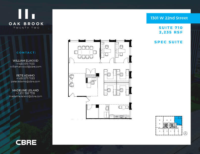 1301 W 22nd St, Oak Brook, IL à louer Plan d’étage– Image 1 sur 1