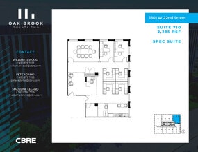 1301 W 22nd St, Oak Brook, IL à louer Plan d’étage– Image 1 sur 1
