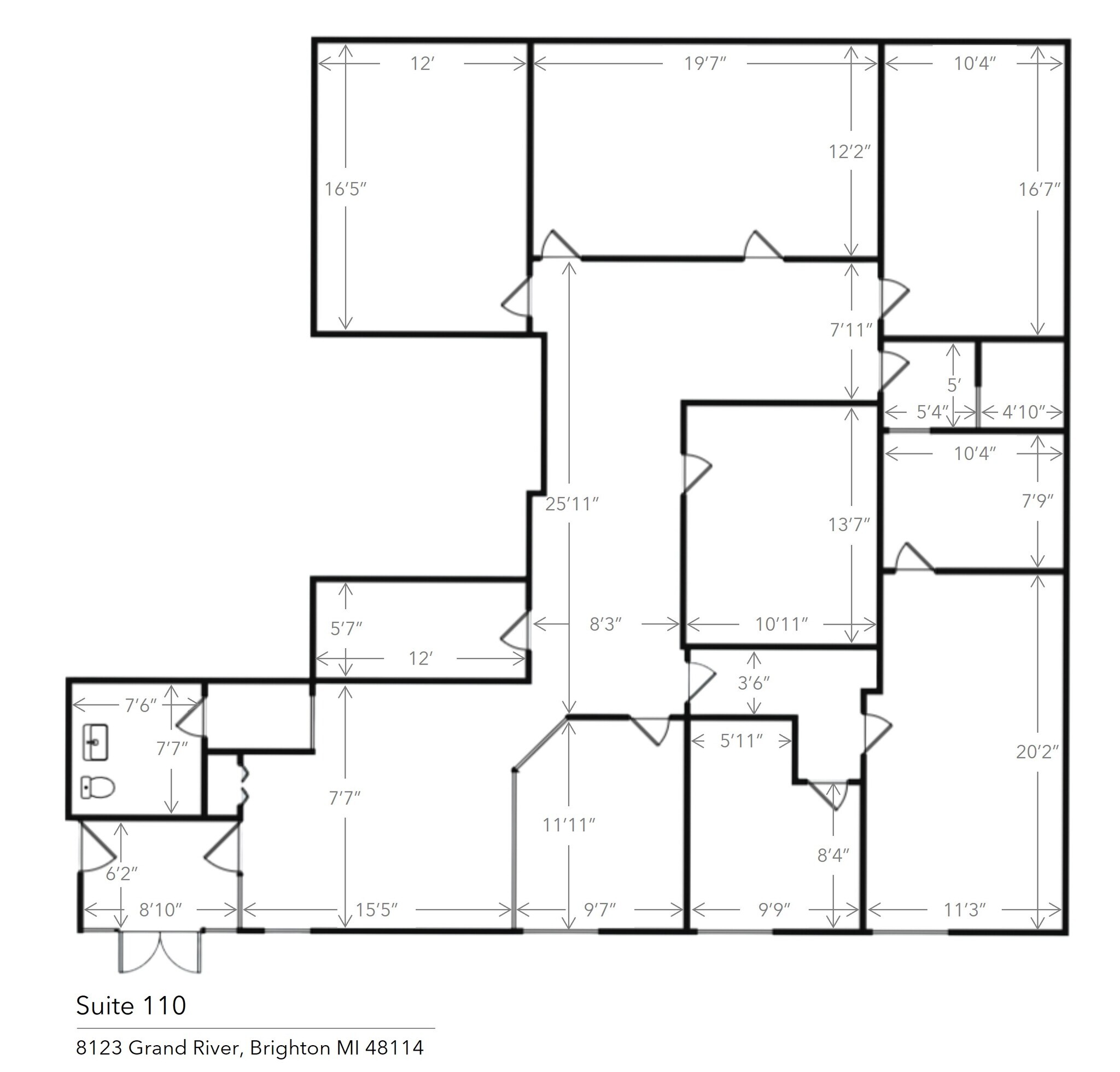 8123 Grand River Rd, Brighton, MI à louer Plan d’étage– Image 1 sur 1