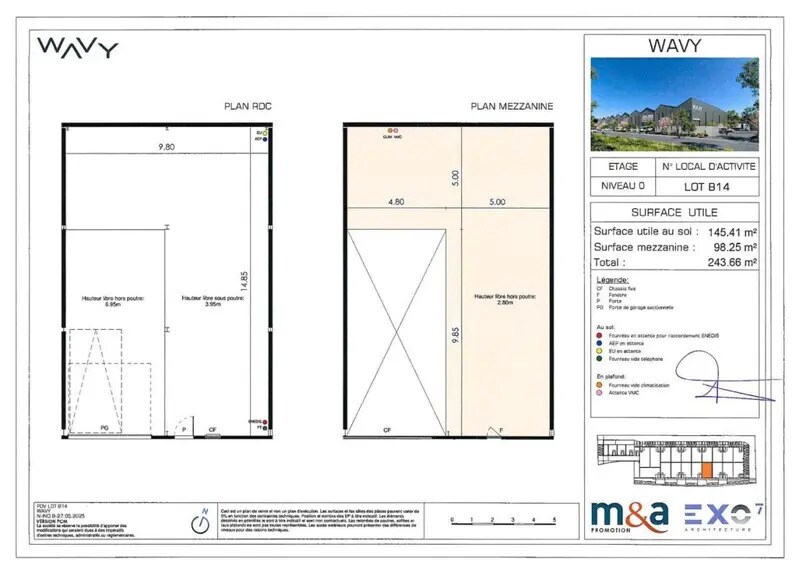 Industriel/Logistique dans Montpellier à louer - Plan d’étage – Image 2 sur 3