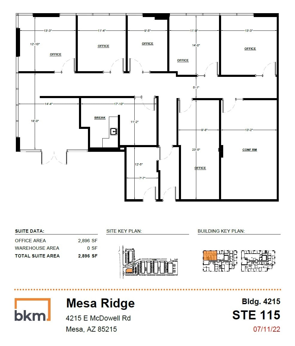 4215 E McDowell Rd, Mesa, AZ à louer Plan d’étage– Image 1 sur 7