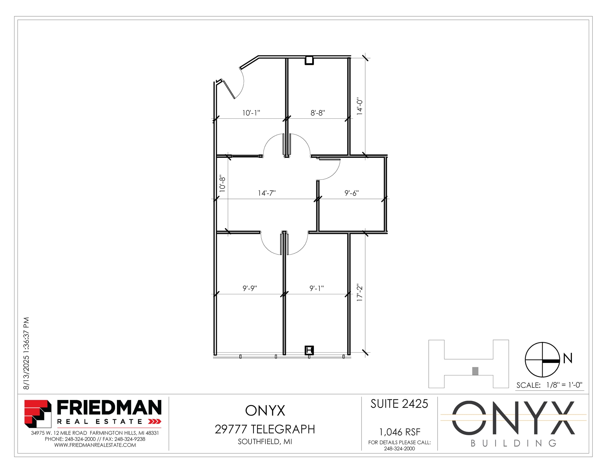 29777 Telegraph Rd, Southfield, MI à louer Plan d’étage– Image 1 sur 2