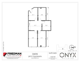 29777 Telegraph Rd, Southfield, MI à louer Plan d’étage– Image 1 sur 2