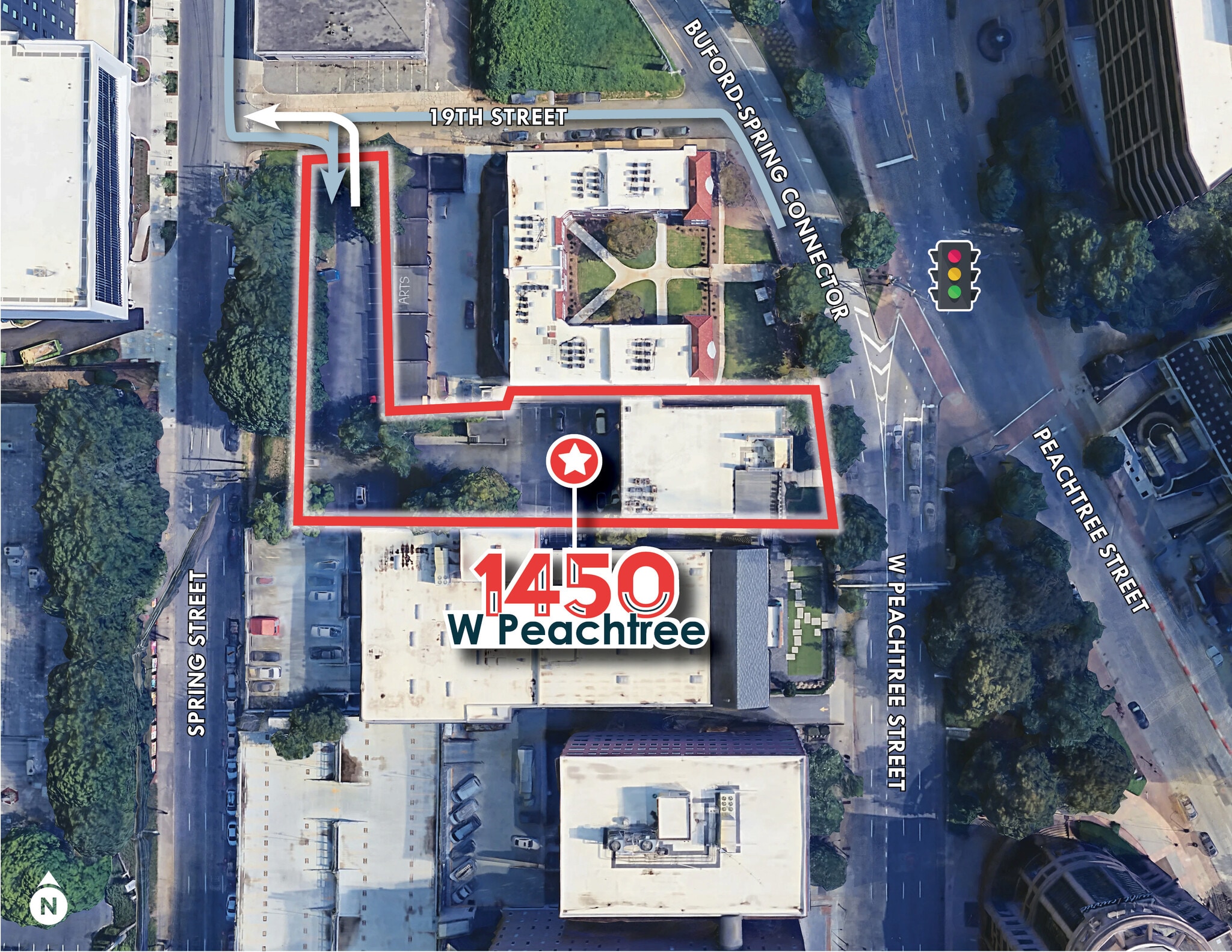 1450 W Peachtree St NW, Atlanta, GA à vendre Aérien– Image 1 sur 10