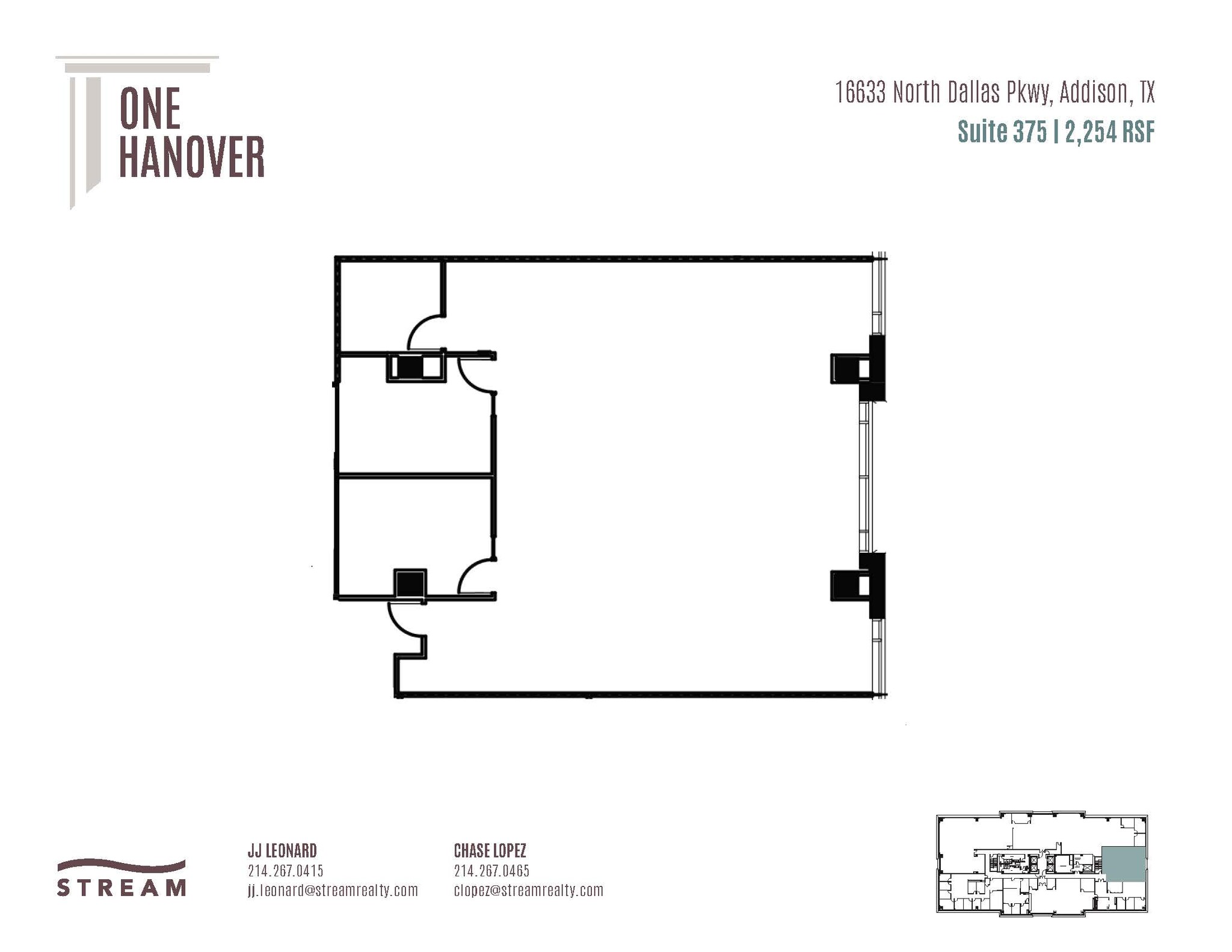 16633 N Dallas Pky, Addison, TX à louer Plan d’étage– Image 1 sur 1