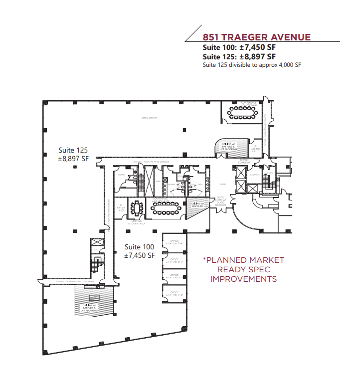 801 Traeger Ave, San Bruno, CA à louer Plan d’étage– Image 1 sur 1