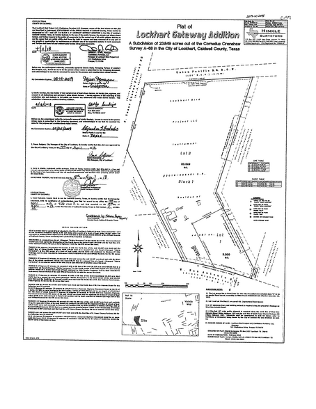 2201 San Antonio st, Lockhart, TX à vendre - Plan cadastral – Image 2 sur 2