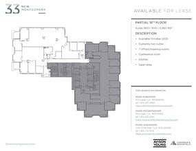 33 New Montgomery St, San Francisco, CA à louer Plan d’étage– Image 1 sur 2