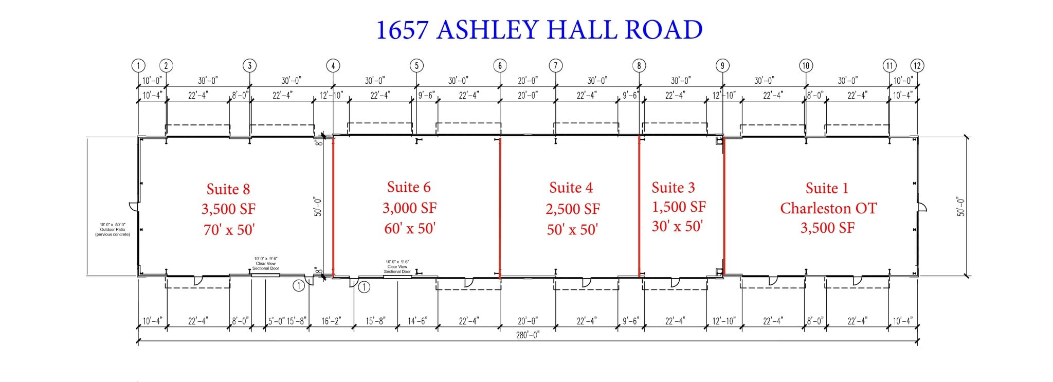1657 Ashley Hall Rd, Charleston, SC à louer Plan de site– Image 1 sur 5