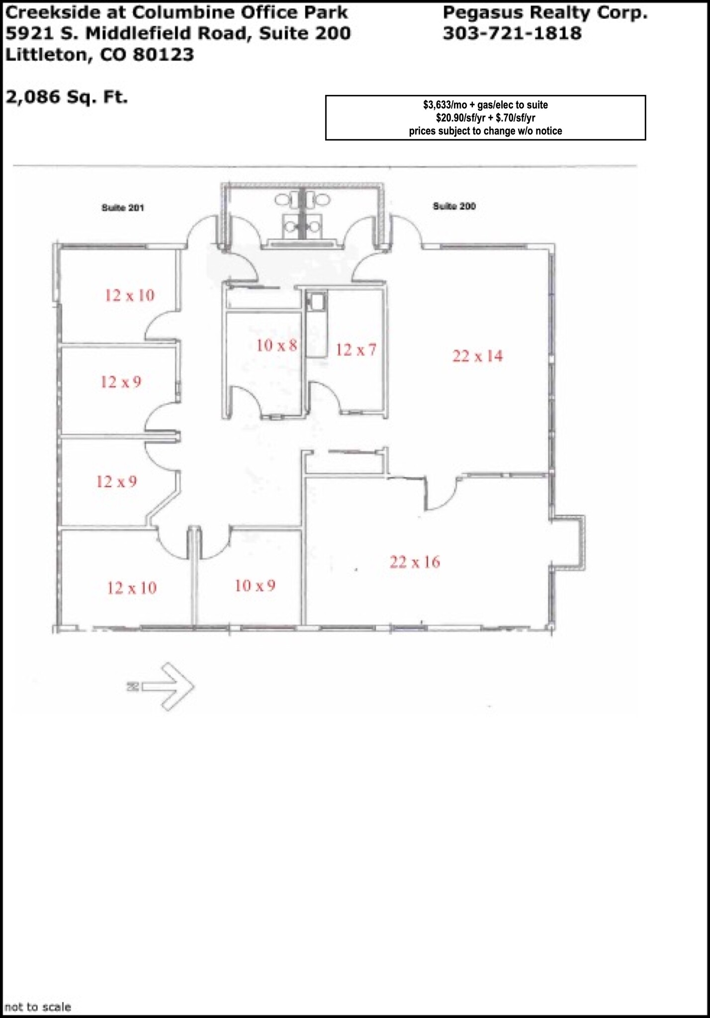 5901-5961 S Middlefield Rd, Littleton, CO à louer Plan d’étage– Image 1 sur 2