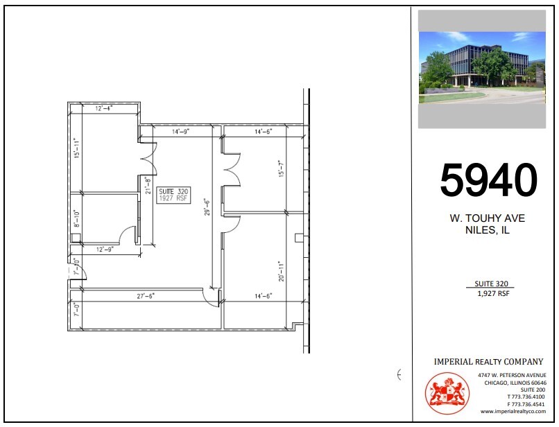 5940 W Touhy Ave, Niles, IL à louer Plan d’étage– Image 1 sur 6