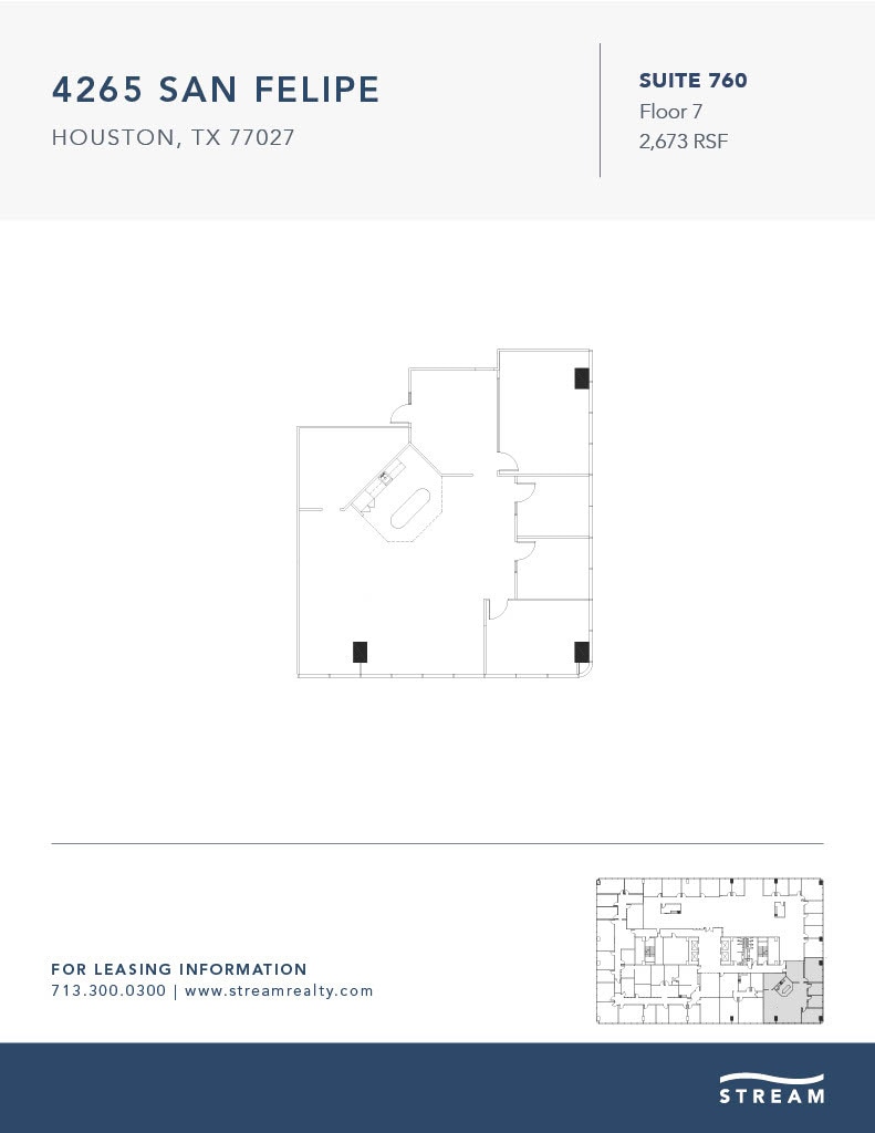 4265 San Felipe St, Houston, TX à louer Plan d’étage– Image 1 sur 1