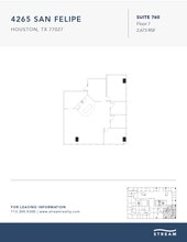4265 San Felipe St, Houston, TX à louer Plan d’étage– Image 1 sur 1
